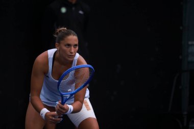 Sao Paulo (SP), 09 / 12 / 2025 - Tiantsoa Rakotomanga Rajaonah (FRA) ile Panna Udvardy (HUN) arasındaki maç, Sao Paulo 'daki SP Açık' ta, 12 Eylül 2025 tarihinde Villa-Lobos Park 'ta gerçekleşti. (leco viana\ yeni2))    