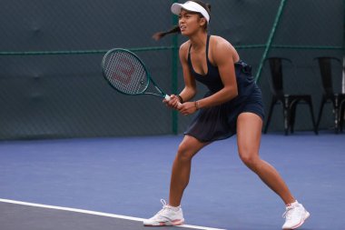 Sao Paulo (SP), 09 / 12 / 2025 - Tiantsoa Rakotomanga Rajaonah (FRA) ile Panna Udvardy (HUN) arasındaki maç, Sao Paulo 'daki SP Açık' ta, 12 Eylül 2025 tarihinde Villa-Lobos Park 'ta gerçekleşti. (leco viana\ yeni2))    