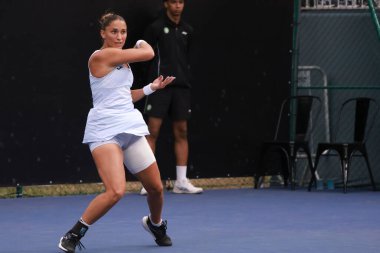 Sao Paulo (SP), 09 / 12 / 2025 - Tiantsoa Rakotomanga Rajaonah (FRA) ile Panna Udvardy (HUN) arasındaki maç, Sao Paulo 'daki SP Açık' ta, 12 Eylül 2025 tarihinde Villa-Lobos Park 'ta gerçekleşti. (leco viana\ yeni2))    