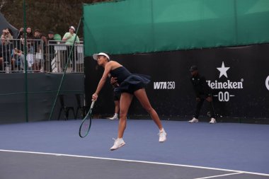 Sao Paulo (SP), 09 / 12 / 2025 - Tiantsoa Rakotomanga Rajaonah (FRA) ile Panna Udvardy (HUN) arasındaki maç, Sao Paulo 'daki SP Açık' ta, 12 Eylül 2025 tarihinde Villa-Lobos Park 'ta gerçekleşti. (leco viana\ yeni2))    