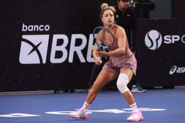 Sao Paulo (SP), 12 Eylül 2025 - Sao Paulo 'daki SP Açık' ta Beatriz Haddad Maia (BRA) ile Renata Zarazua (MEX) arasındaki maç, 12 Eylül 2025 tarihinde Villa-Lobos Park 'ta yapıldı. (leco viana\ yeni2))    