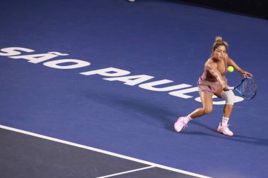 Sao Paulo (SP), 12 Eylül 2025 - Sao Paulo 'daki SP Açık' ta Beatriz Haddad Maia (BRA) ile Renata Zarazua (MEX) arasındaki maç, 12 Eylül 2025 tarihinde Villa-Lobos Park 'ta yapıldı. (leco viana\ yeni2))    