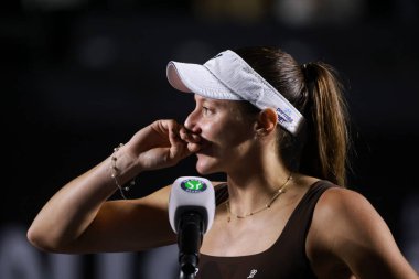 Sao Paulo (SP), 13 Eylül 2025 - Sao Paulo 'da oynanan SP Açık' ta Luisa Stefani (BRA) ve Timea Babos (HUN) ile Ingrid Martins (BRA) ve Laura Pigossi (BRA) karşı karşıya geldiler. (leco viana\ yeni2))    