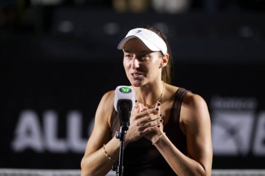 Sao Paulo (SP), 13 Eylül 2025 - Sao Paulo 'da oynanan SP Açık' ta Luisa Stefani (BRA) ve Timea Babos (HUN) ile Ingrid Martins (BRA) ve Laura Pigossi (BRA) karşı karşıya geldiler. (leco viana\ yeni2))    