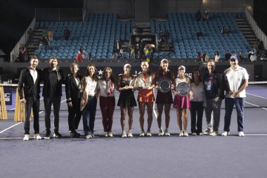 Sao Paulo (SP), 13 Eylül 2025 - Sao Paulo 'da oynanan SP Açık' ta Luisa Stefani (BRA) ve Timea Babos (HUN) ile Ingrid Martins (BRA) ve Laura Pigossi (BRA) karşı karşıya geldiler. (leco viana\ yeni2))    
