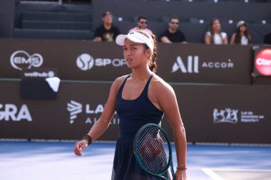 Sao Paulo (SP), 13 Eylül 2025 - Villa-Lobos Park 'ta oynanan SP Açık' ta Tiantsoa Rakotomanga Rajaonah (FRA) ile Janice Tjen (INA) karşılaşması. (leco viana\ yeni2))     