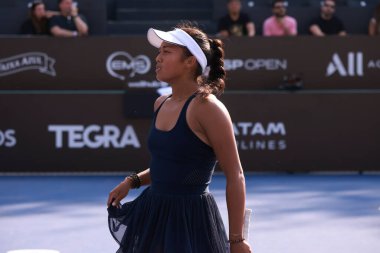 Sao Paulo (SP), 13 Eylül 2025 - Villa-Lobos Park 'ta oynanan SP Açık' ta Tiantsoa Rakotomanga Rajaonah (FRA) ile Janice Tjen (INA) karşılaşması. (leco viana\ yeni2))     