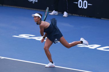 Sao Paulo (SP), 13 Eylül 2025 - Villa-Lobos Park 'ta oynanan SP Açık' ta Tiantsoa Rakotomanga Rajaonah (FRA) ile Janice Tjen (INA) karşılaşması. (leco viana\ yeni2))     