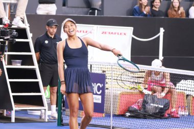 Sao Paulo (SP), 13 Eylül 2025 - Villa-Lobos Park 'ta oynanan SP Açık' ta Tiantsoa Rakotomanga Rajaonah (FRA) ile Janice Tjen (INA) karşılaşması. (leco viana\ yeni2))     