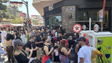 Sao Paulo (SP), 09 / 14 / 2025 - movement / Praca da Liberdade / SP - geleneksel bir Japon mahallesi olan Rua Galvao Bueno, Praca da Liberdade 'de pazar günleri yapılan gastronomi ve kültür fuarı ile büyük bir hareket. (Oslaim Brito / Tenews2)          