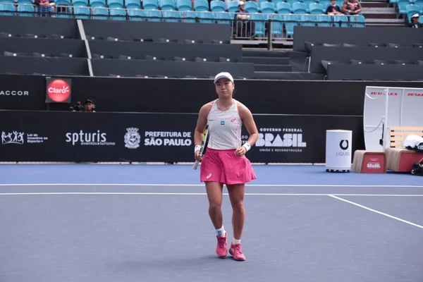 Sao Paulo (SP), 12 Eylül 2025 - Janice Tjen (INA) vs. Alexandra Eala (PHI), Sao Paulo 'daki SP Open' da, 12 Eylül 2025 tarihinde, Sao Paulo 'nun batı bölgesinde yer alır. (leco viana\ yeni2))    