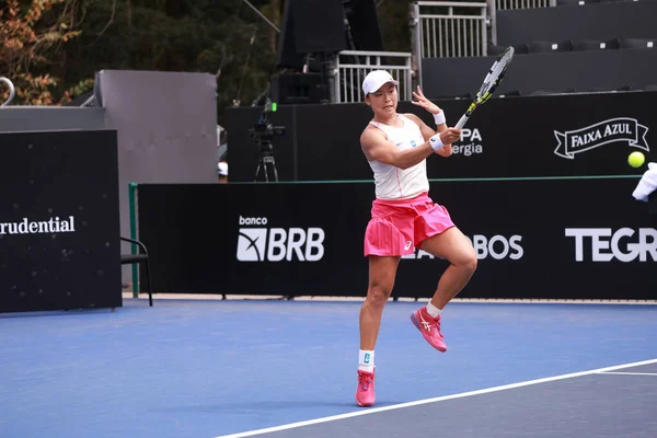 Sao Paulo (SP), 12 Eylül 2025 - Janice Tjen (INA) vs. Alexandra Eala (PHI), Sao Paulo 'daki SP Open' da, 12 Eylül 2025 tarihinde, Sao Paulo 'nun batı bölgesinde yer alır. (leco viana\ yeni2))    