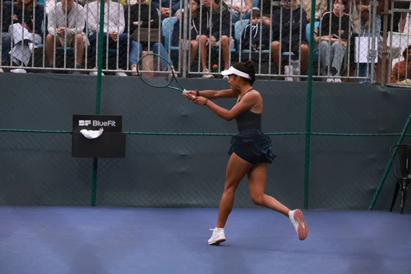 Sao Paulo (SP), 09 / 12 / 2025 - Tiantsoa Rakotomanga Rajaonah (FRA) ile Panna Udvardy (HUN) arasındaki maç, Sao Paulo 'daki SP Açık' ta, 12 Eylül 2025 tarihinde Villa-Lobos Park 'ta gerçekleşti. (leco viana\ yeni2))    