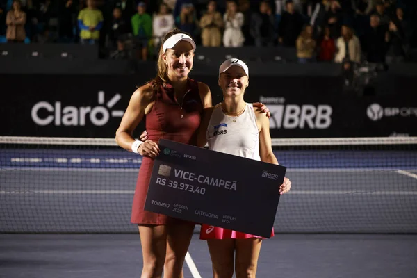 Sao Paulo (SP), 09 / 13 / 2025 - Ingrid Martins ve Laura Pigossi, Sao Paulo 'daki SP Open' da, 13 Eylül 2025 tarihinde Villa-Lobos parkında gerçekleşti. (leco viana\ yeni2))