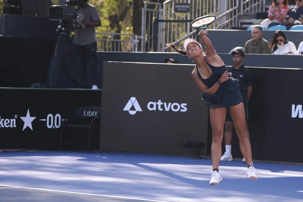 Sao Paulo (SP), 13 Eylül 2025 - Villa-Lobos Park 'ta oynanan SP Açık' ta Tiantsoa Rakotomanga Rajaonah (FRA) ile Janice Tjen (INA) karşılaşması. (leco viana\ yeni2))     