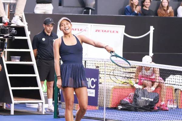 Sao Paulo (SP), 13 Eylül 2025 - Villa-Lobos Park 'ta oynanan SP Açık' ta Tiantsoa Rakotomanga Rajaonah (FRA) ile Janice Tjen (INA) karşılaşması. (leco viana\ yeni2))     