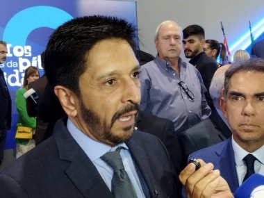 Sao Paulo (SP), 09 / 16 / 2025 - Sao Paulo Belediye Başkanı Ricardo Nunes ve Turizm Bakanı Celso Sabino, Expo Center Norte 'deki otel ve turizm sektörünün açılışına katıldılar. (Leandro Chemalle\ Yeni 2))         