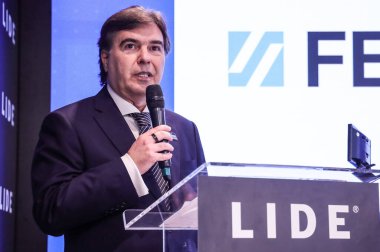 Sao Paulo (SP), 16 Eylül 2025 - Federal Polis Şefi ve İşlem Suçları Uzmanı Reinaldo Cesar, Lide Public Security seminerine katıldı. Casa Lide, Jardim Paulistano mahallesi. (Marcelo estevao.) (Yeni 2.)