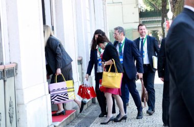 Rio de Janeiro (RJ), 16 Eylül 2025 - Mercosur delegeleri, Dışişleri Bakanı başkanlığında Rio de Janeiro şehir merkezindeki Itamaraty Anlaşması imzalama törenine geldiler. (YENİ HİKAYE))           