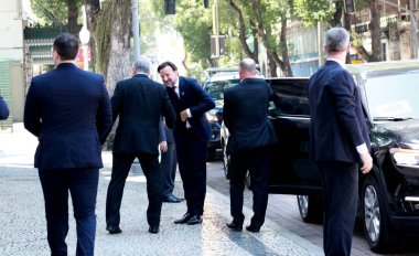 Rio de Janeiro (RJ), 16 Eylül 2025 - Mercosur delegeleri, Dışişleri Bakanı başkanlığında Rio de Janeiro şehir merkezindeki Itamaraty Anlaşması imzalama törenine geldiler. (YENİ HİKAYE))           