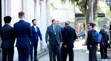 Rio de Janeiro (RJ), 16 Eylül 2025 - Mercosur delegeleri, Dışişleri Bakanı başkanlığında Rio de Janeiro şehir merkezindeki Itamaraty Anlaşması imzalama törenine geldiler. (YENİ HİKAYE))           