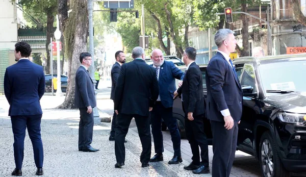 Rio de Janeiro (RJ), 16 Eylül 2025 - Mercosur delegeleri, Dışişleri Bakanı başkanlığında Rio de Janeiro şehir merkezindeki Itamaraty Anlaşması imzalama törenine geldiler. (YENİ HİKAYE))           