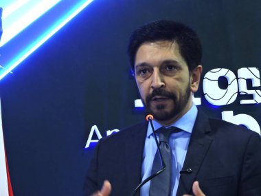 Sao Paulo (SP), 09 / 16 / 2025 - Sao Paulo Belediye Başkanı Ricardo Nunes, Expo Center Norte 'de düzenlenen ekipman, sistem ve konukseverlik fuarı olan Equipotel' in açılışına katılıyor. (Leandro Chemalle\ Yeni 2)) 