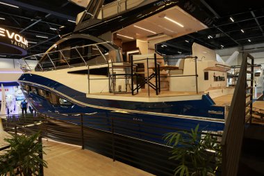 Sao Paulo (SP), 18 Eylül 2025 - Latin Amerika 'nın en büyük denizcilik olayı olan Sao Paulo Boat Show 2025, bu Perşembe açıldı ve sergilenen 170 tekneyle 23 Eylül' e kadar devam etti. (leco viana\ yeni2))           