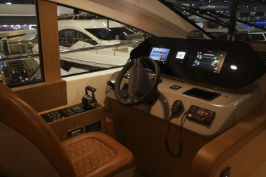 Sao Paulo (SP), 18 Eylül 2025 - Latin Amerika 'nın en büyük denizcilik olayı olan Sao Paulo Boat Show 2025, bu Perşembe açıldı ve sergilenen 170 tekneyle 23 Eylül' e kadar devam etti. (leco viana\ yeni2))           