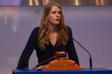 Sao Paulo (SP), Brazil September 19, 2025  Luisa Barreto - President of the Minas Gerais Development Company, participates in B3 together with the Minas Gerais state government to hold the auction (leco viana / thenews2)