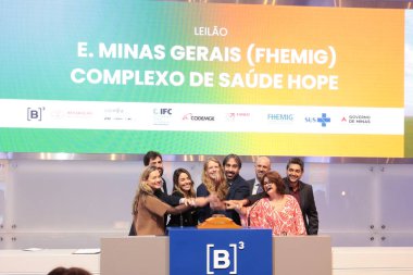 Sao Paulo (SP), Brazil September 19, 2025  Luisa Barreto - President of the Minas Gerais Development Company, participates in B3 together with the Minas Gerais state government to hold the auction (leco viana / thenews2)