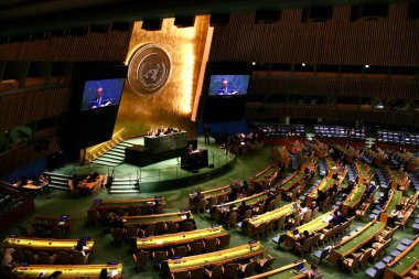 Filistin Sorununun Barışçıl Çözümlenmesi ve İki Devletin Çözümünün Uygulanması İçin Üst Düzey Uluslararası Konferans. 22 Eylül 2025, New York, ABD: Üst düzey Uluslararası Konferans delegeleri