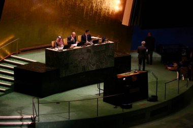 Filistin Sorununun Barışçıl Çözümlenmesi ve İki Devletin Çözümünün Uygulanması İçin Üst Düzey Uluslararası Konferans. 22 Eylül 2025, New York, ABD (niyi fote / thews2)