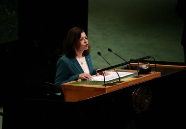 Filistin Sorununun Barışçıl Çözümlenmesi ve İki Devletin Çözümünün Uygulanması İçin Üst Düzey Uluslararası Konferans. 22 Eylül 2025, New York, ABD: Imma Tor Faus, Dışişleri Bakanı (niyi fote / thews2)