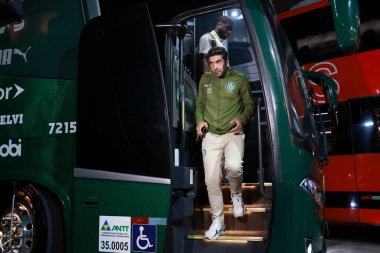 Sao Paulo (SP), 09 / 24 / 2025 Coach Abel Ferreira Palmeiras takımının Palmeiras (BRA) ve River Plate (ARG) arasındaki maç için stadyuma gelişi üzerine Copa Libertadores 'in (leco viana / thenews2)