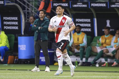 Sao Paulo (SP), 9 / 24 / 2025 River Plate takımının Maximiliano Salas skoru ve Copa Libertadores 'in (leco viana / theenews2) ikinci ayağı için geçerli olan Palmeiras (BRA) maçındaki golünü kutluyor.)