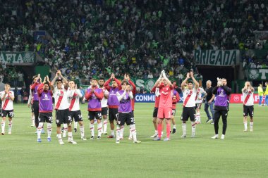 Sao Paulo (SP), 09 / 24 / 2025 River Plate takımı Palmeiras (BRA) maçının sonunda Copa Libertadores 'in çeyrek finallerinin ikinci ayağı için Allianz Parque' da (leco viana / theenews2)