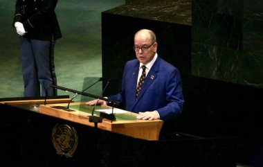 24 Eylül 2025, New York, ABD: Monako Prensi II. Alberto, New York 'taki BM karargahında düzenlenen UNGA 80 Genel Kurul Toplantısında şu tema yer aldı: Birlikte daha iyi (niyi fote / theenews2)