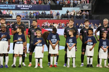 24 Eylül 2025, New York, ABD: NYCFC ve Inter Miami arasındaki futbol maçında Miami oyuncuları New York 'taki Citifield Stadyumu' nda MLS için geçerlidir (niyi fote / thews2)