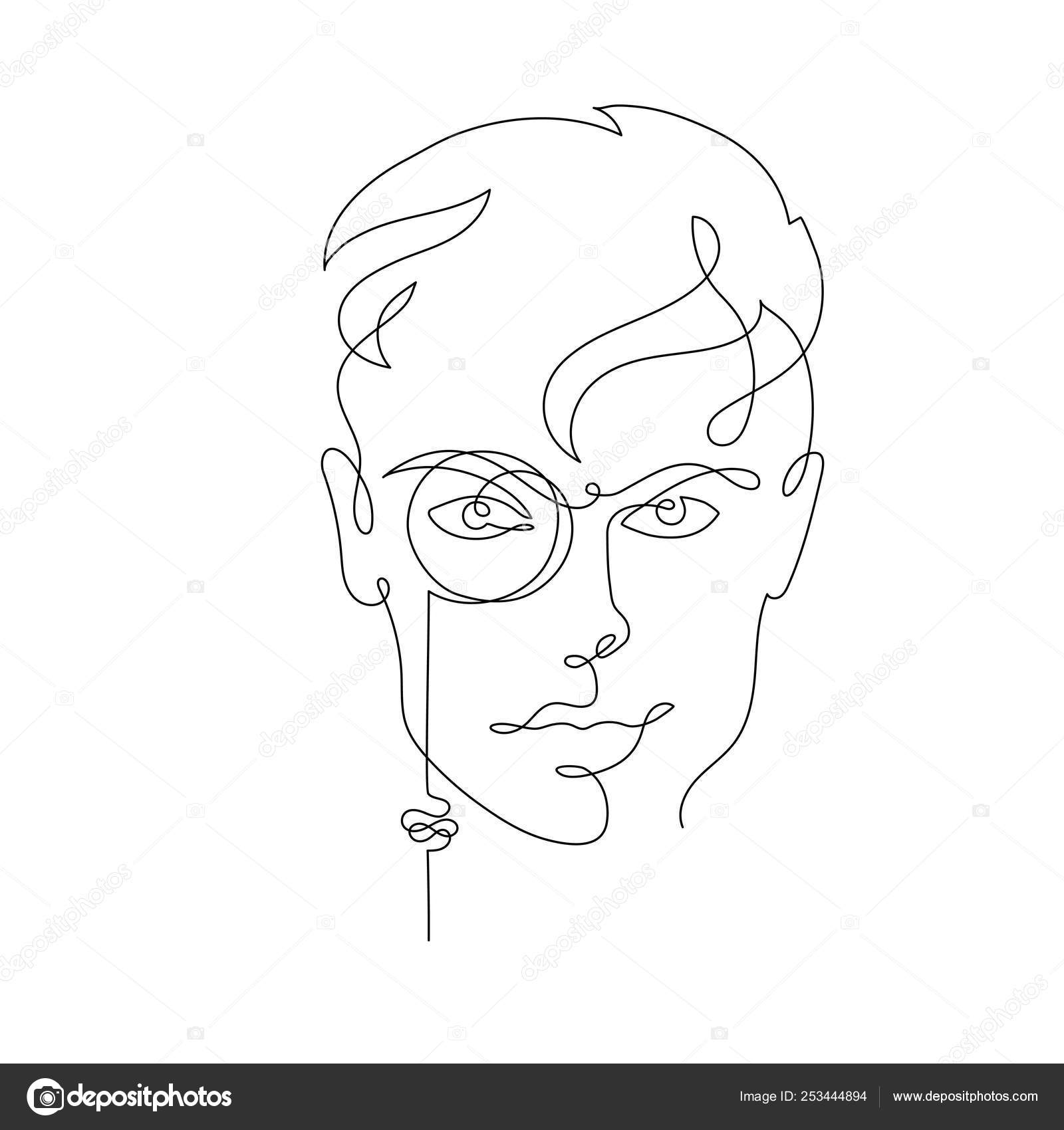 Portrait Of Man One Line Drawing Vector Image By C Yulianas Vector Stock Portrait Of Man One Line Drawing Vector Image By C Yulianas Vector Stock