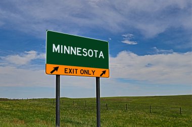 MINNESOTA Gökyüzü Arkaplanı Yeşil Tahtası