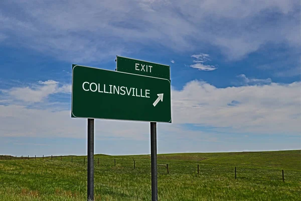 Collinsville Green Board Sky Background — Stock Photo, Image