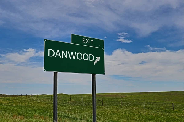 Danwood Green Board Auf Dem Hintergrund Des Himmels — Stockfoto