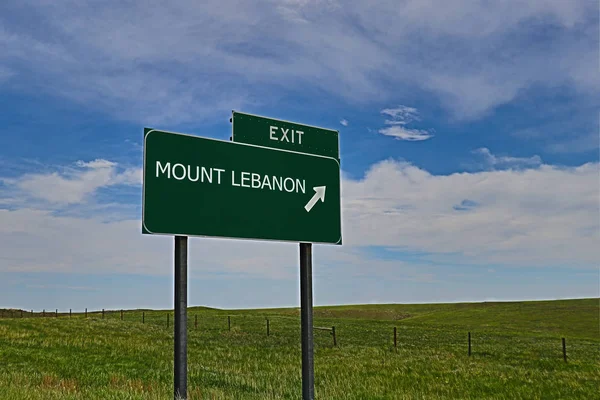 Señal Tráfico Camino Dirección Mount Lebanon — Foto de Stock