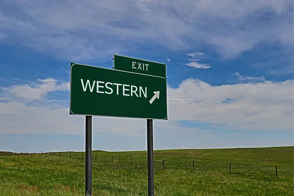 Western Green Board Sky Background — стокове фото