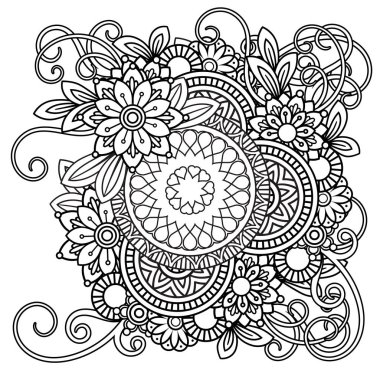 Çiçek Mandala desen