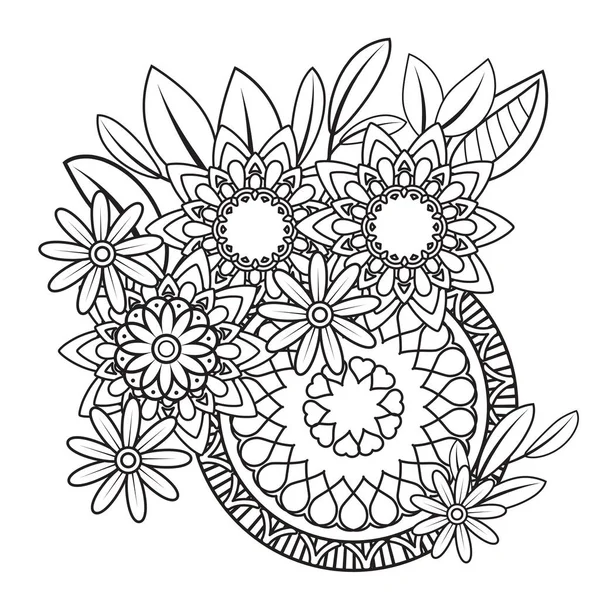 Bloemen Mandala patroon — Stockvector