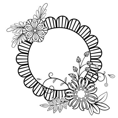 Çiçekli dekoratif çerçeve