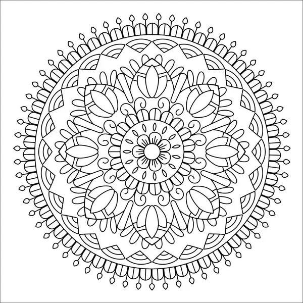 Fiore Mandala vettoriale illustrazione — Vettoriale Stock