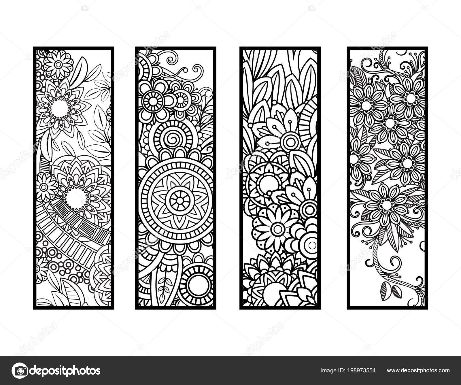 Download Coloring Bookmarks Set Vector Image By C Elinorka Vector Stock 198973554
